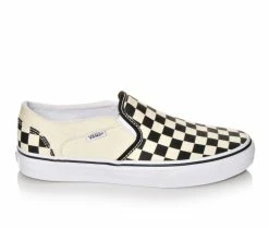 Cheap 👍 Women's Vans Asher Checker Skate 👟 Shoes Blk/Wht Check 🌟