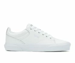 Best deal 😍 Women's Vans Seldan Leather Skate 👟 Shoes White/White 💯