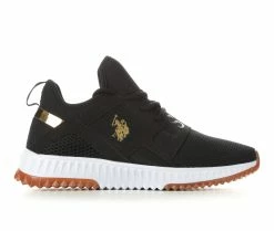 Cheapest 😉 Women's US Polo Assn Tinge-TL 👟 Sneakers Black/Gold 🔔