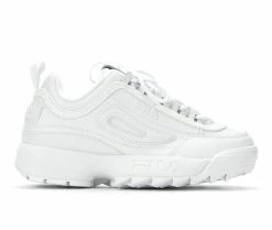 Hot Sale ⌛ Women's Fila Disruptor II Premium 👟 Sneakers White/White 😍