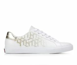 Best deal 💯 Women's Tommy Hilfiger Loura 👟 Sneakers White/Gold ✔️
