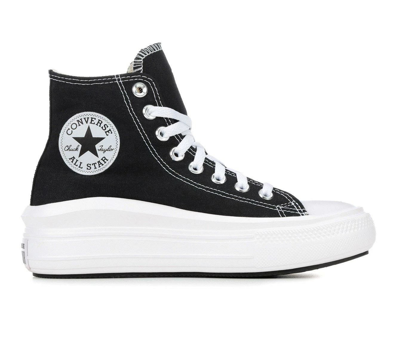 Wholesale โญ Women's Converse Chuck Taylor All Star Move Lift Hi Platform ๐ Sneakers Black/White โ 4 Wholesale โญ Women's Converse Chuck Taylor All Star Move Lift Hi Platform ๐ Sneakers Black/White โ - Image 2