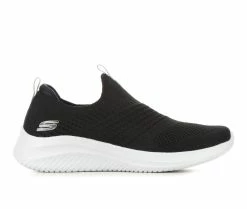 Discount ✔️ Women's Skechers Ultra Flex 3.0 149855 Slip-On 👟 Sneakers Black/White 🔔