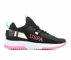 Best Pirce 👏 Women's US Polo Assn Niah-ML 👟 Sneakers Blk/NPnk/Multi 💯