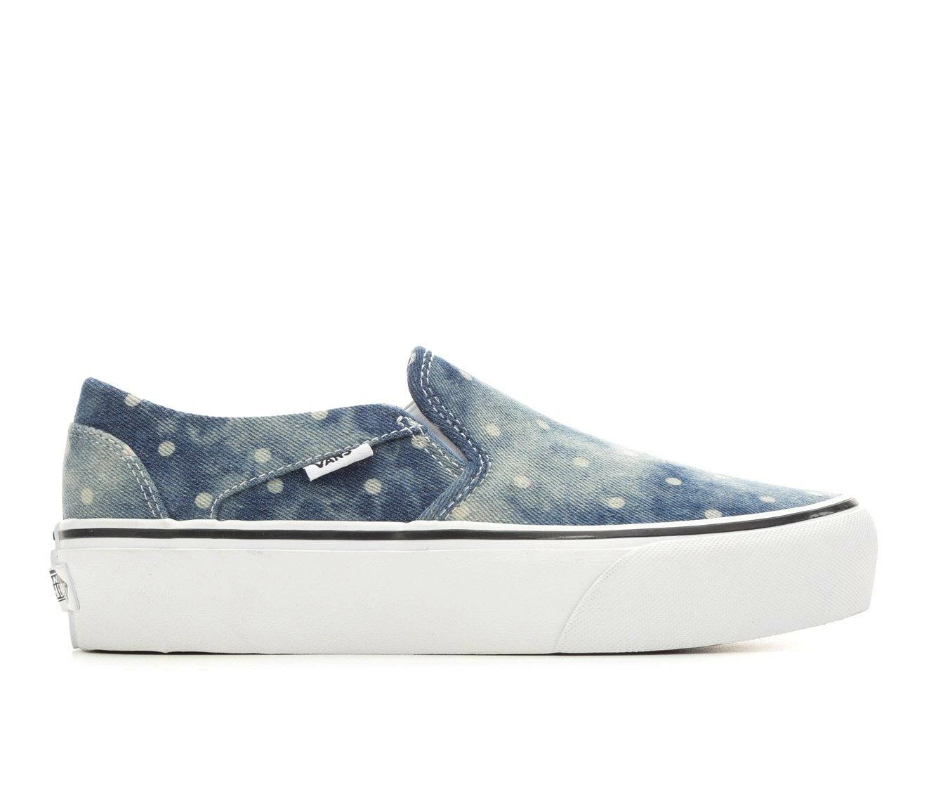 Best deal โ๏ธ Women's Vans Asher Platform Skate ๐ Shoes Denim Dots โค๏ธ 3 Best deal โ๏ธ Women's Vans Asher Platform Skate ๐ Shoes Denim Dots โค๏ธ