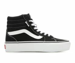 Top 10 🔔 Women's Vans Filmore Hi Platform Skate 👟 Shoes Black/White 😀