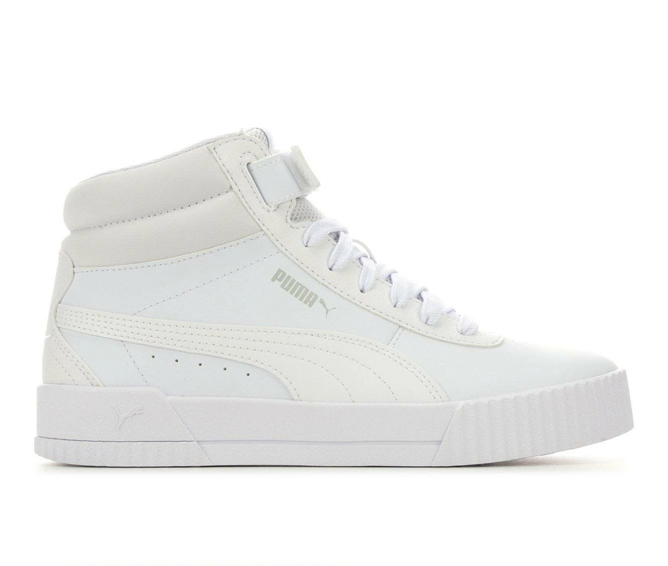 New โค๏ธ Women's Puma Carina Mid ๐ Sneakers White Mono โค๏ธ 3 New โค๏ธ Women's Puma Carina Mid ๐ Sneakers White Mono โค๏ธ