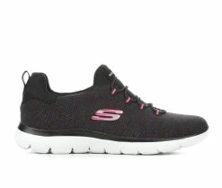 Best Pirce 🌟 Women's Skechers 149208 Summits Best Day 👟 Sneakers Black/Multi 🥰
