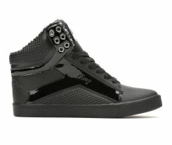 Wholesale 🎉 Women's Pastry Pop Tart Grid High Top 👟 Sneakers Black/Black 🥰