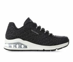 Best Sale ⌛ Women's Skechers Street Uno 2 155642 Wedge 👟 Sneakers Black 👍