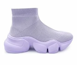 Cheapest 🎁 Women's Berness BC5016 Chunky Slip On Fashion 👟 Sneaker Purple ❤️