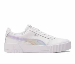 Best Sale 🤩 Women's Puma Carina L Prismatic 👟 Sneakers White/Silver 🤩