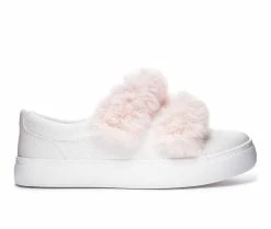 Deals 🧨 Women's Dirty Laundry Jordan Shimmer Slip-On 👟 Shoes White ✔️