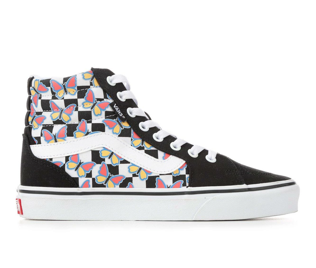 Brand new ๐ Women's Vans Filmore Hi Checker Skate ๐ Shoes Blk/Butterfly ๐ 3 Brand new ๐ Women's Vans Filmore Hi Checker Skate ๐ Shoes Blk/Butterfly ๐
