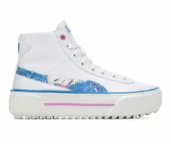 Cheapest 🎁 Women's Puma Kaia Mid Island Daze Platform 👟 Sneakers Wht/Blue/Multi 🌟