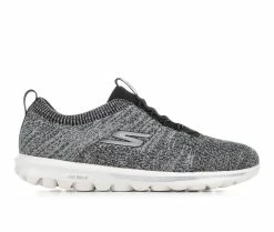 Coupon 😉 Women's Skechers Go Go Walk Classic 124467 Slip-On 👟 Sneakers Black/White 😀