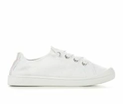 Promo 😉 Women's Roxy Bayshore Plus Slip-On 👟 Sneakers White 🎁