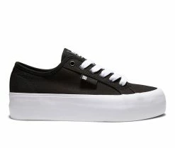 Best deal 👏 Women's DC Manual Platform 👟 Sneakers Black/White 😍