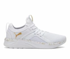 Cheap 😀 Women's Puma Softride Sophia Shimmer 👟 Sneakers White/Gold 😍