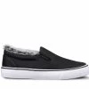 Promo ✨ Women's Lugz Clipper LX Fleece Slip-On 👟 Sneakers Black/White ❤️ -DC Shoes - shop 1 876