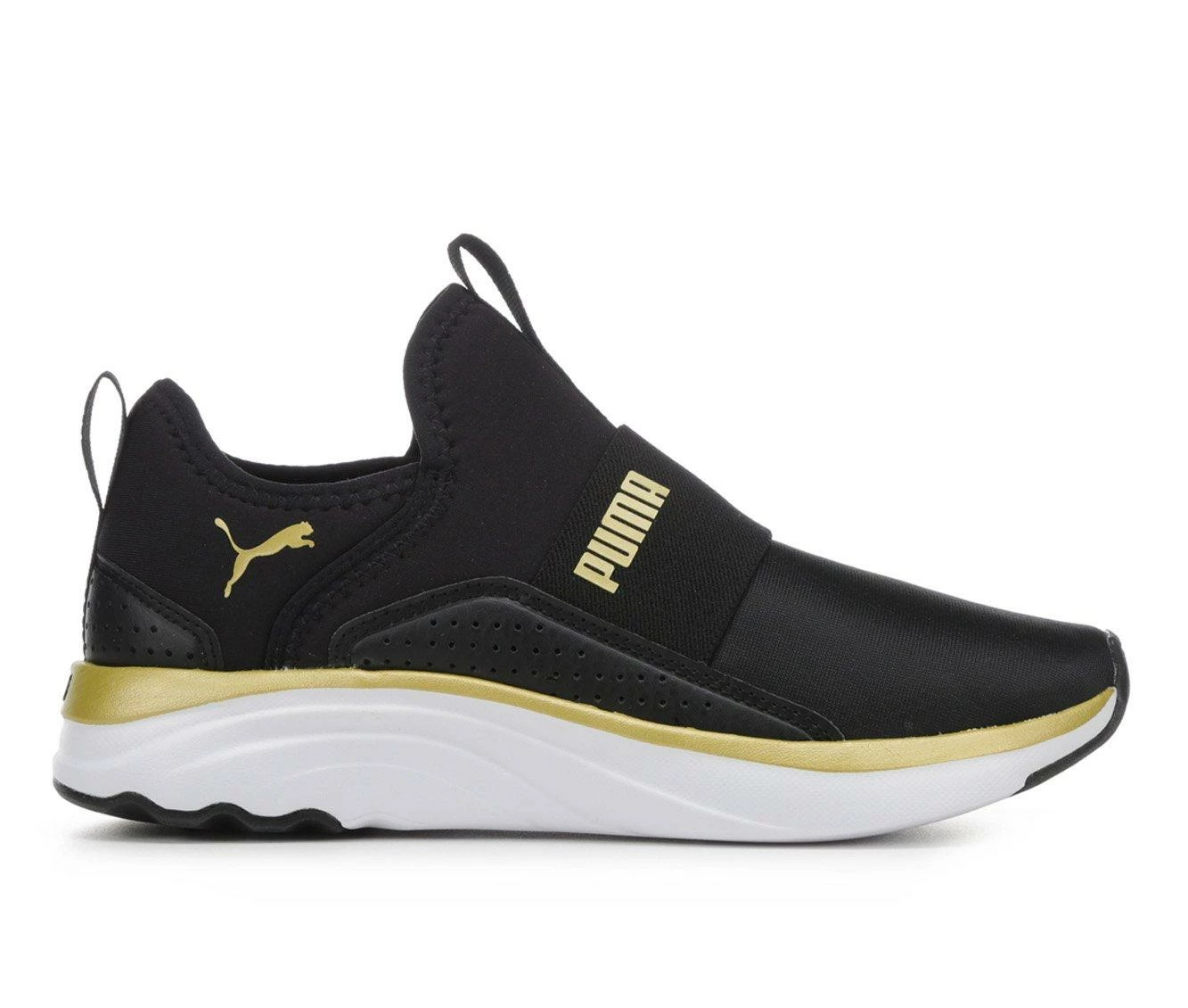 Discount ๐ Women's Puma Softride Sophia Slip-On Shine ๐ Sneakers Black/Gold ๐ 3 Discount ๐ Women's Puma Softride Sophia Slip-On Shine ๐ Sneakers Black/Gold ๐