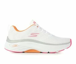 Outlet 🔔 Women's Skechers Go 128308 Max Cushioning Arch Fit Running 👟 Shoes White/Pink 👍