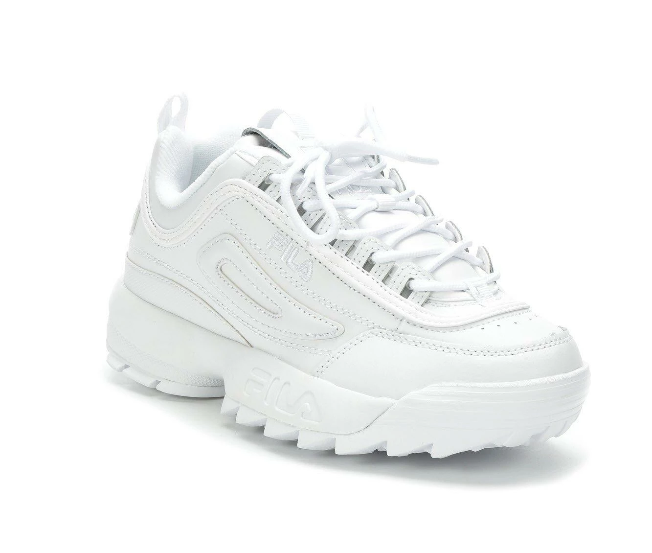 Hot Sale โ Women's Fila Disruptor II Premium ๐ Sneakers White/White ๐ 5 Hot Sale โ Women's Fila Disruptor II Premium ๐ Sneakers White/White ๐ - Image 3