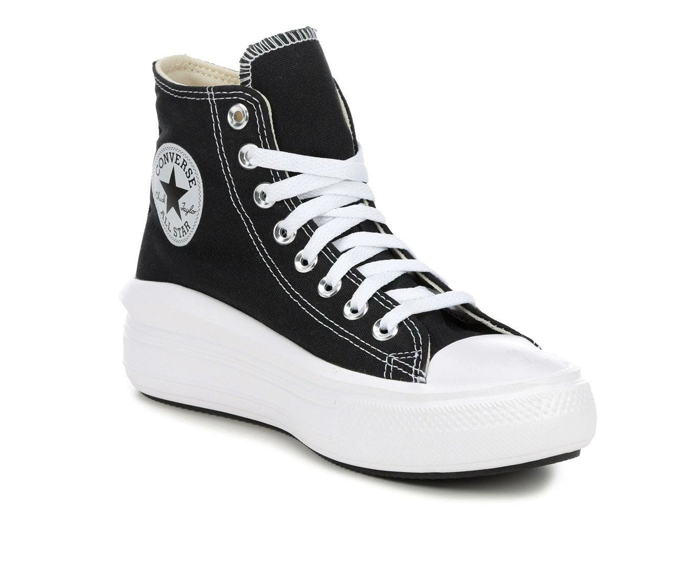 Wholesale โญ Women's Converse Chuck Taylor All Star Move Lift Hi Platform ๐ Sneakers Black/White โ 5 Wholesale โญ Women's Converse Chuck Taylor All Star Move Lift Hi Platform ๐ Sneakers Black/White โ - Image 3