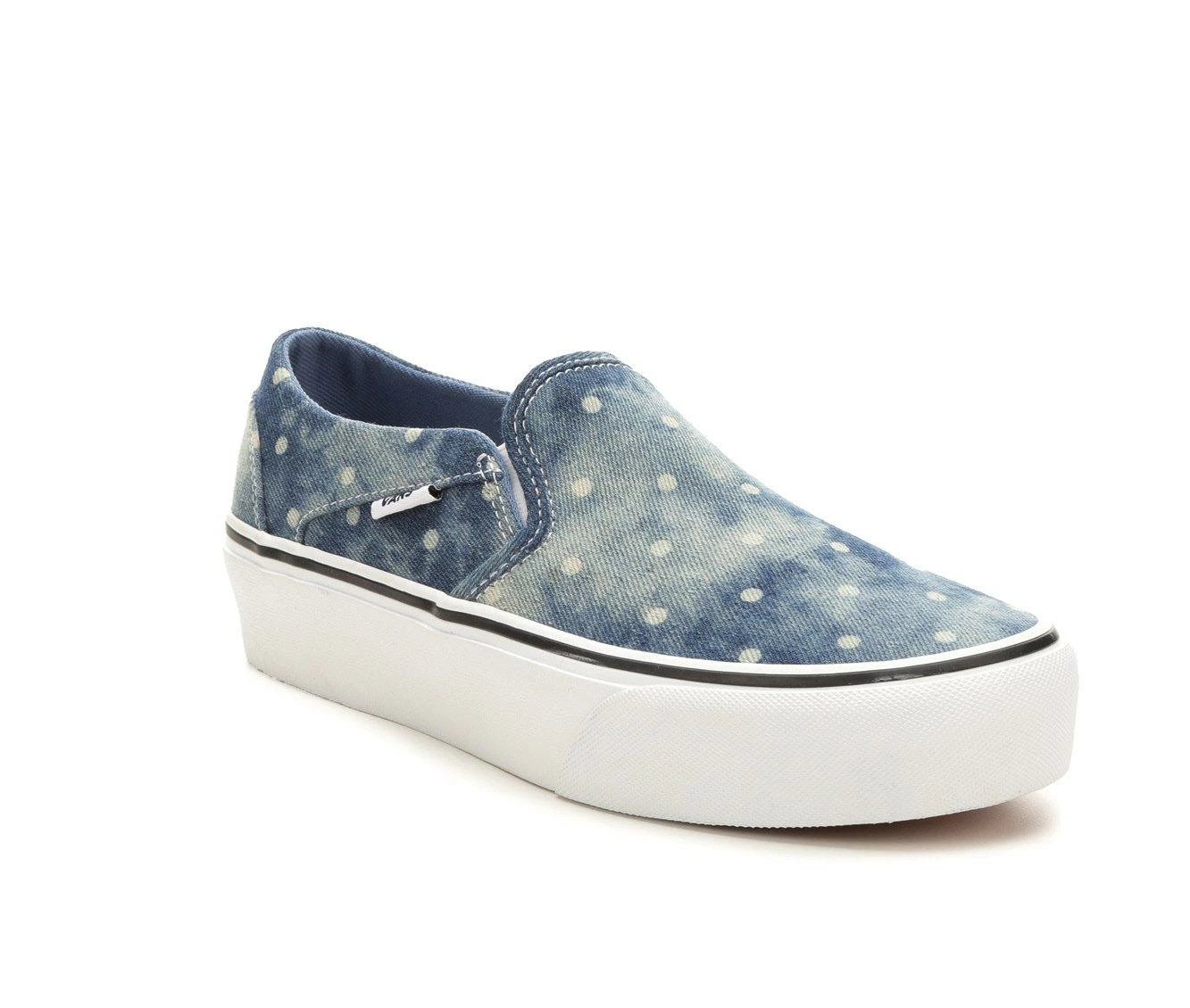 Best deal โ๏ธ Women's Vans Asher Platform Skate ๐ Shoes Denim Dots โค๏ธ 5 Best deal โ๏ธ Women's Vans Asher Platform Skate ๐ Shoes Denim Dots โค๏ธ - Image 3