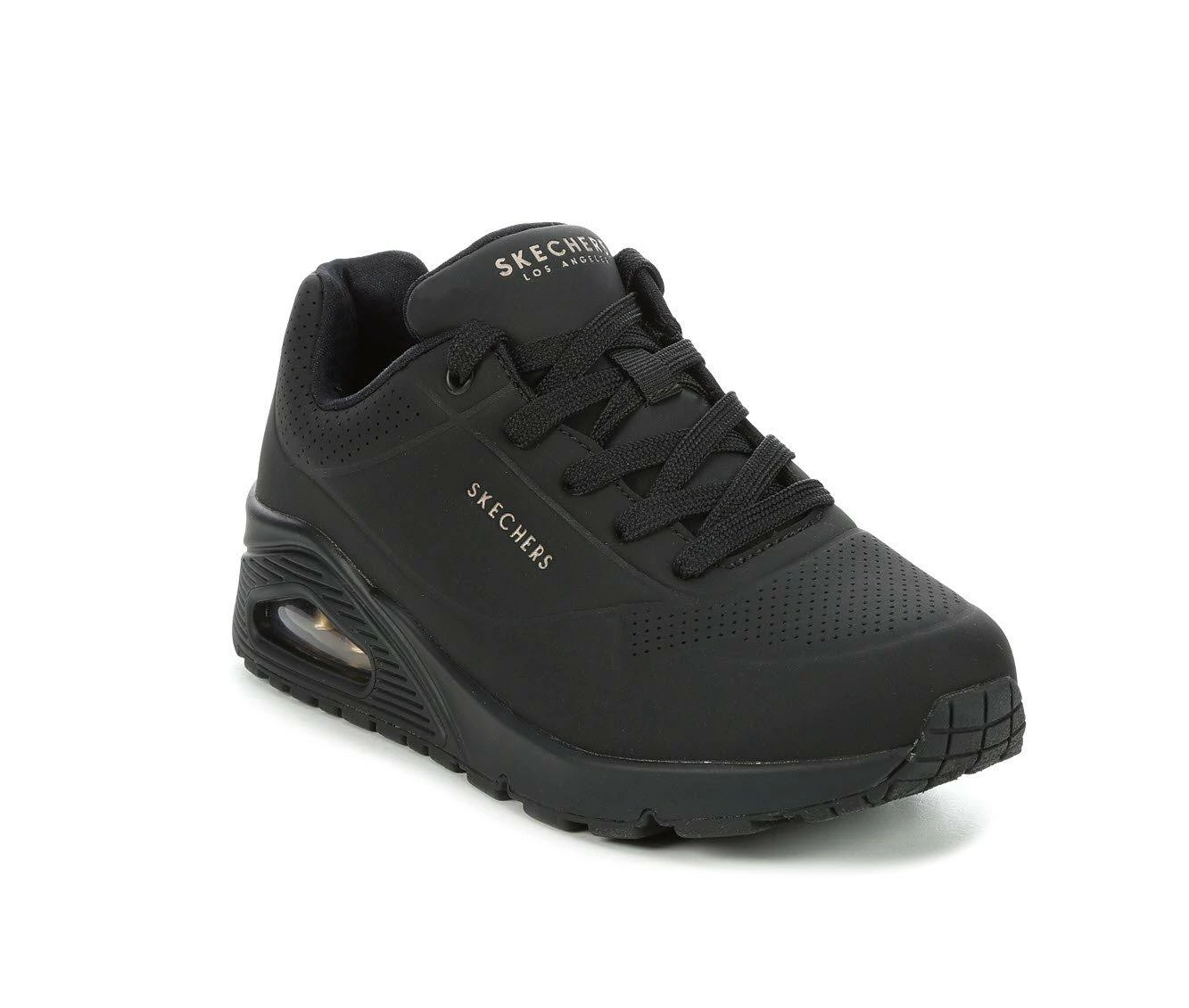 New ๐ฅฐ Women's Skechers Street Uno Stand On Air 73690 Wedge ๐ Sneakers Black Mono ๐ 5 New ๐ฅฐ Women's Skechers Street Uno Stand On Air 73690 Wedge ๐ Sneakers Black Mono ๐ - Image 3