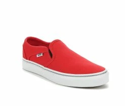Cheap 👍 Women's Vans Asher Slip-On Skate 👟 Shoes R/W Chk Foxing 🔔 -DC Shoes - shop 2 18