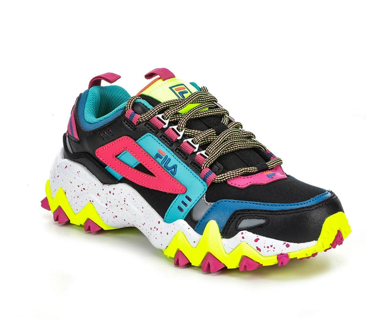 Deals ๐ Women's Fila Oakmont TR ๐ Sneakers Black/Pink/Yel ๐งจ 5 Deals ๐ Women's Fila Oakmont TR ๐ Sneakers Black/Pink/Yel ๐งจ - Image 3