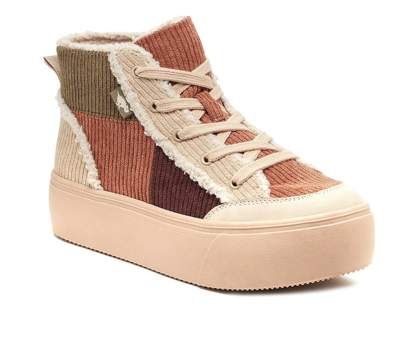 Best Sale 😀 Women's Rocket 🐕 Dog Flair Corduroy High Top 👟 Sneakers Mauve Combo 😀 5 Best Sale 😀 Women's Rocket 🐕 Dog Flair Corduroy High Top 👟 Sneakers Mauve Combo 😀 - Image 3