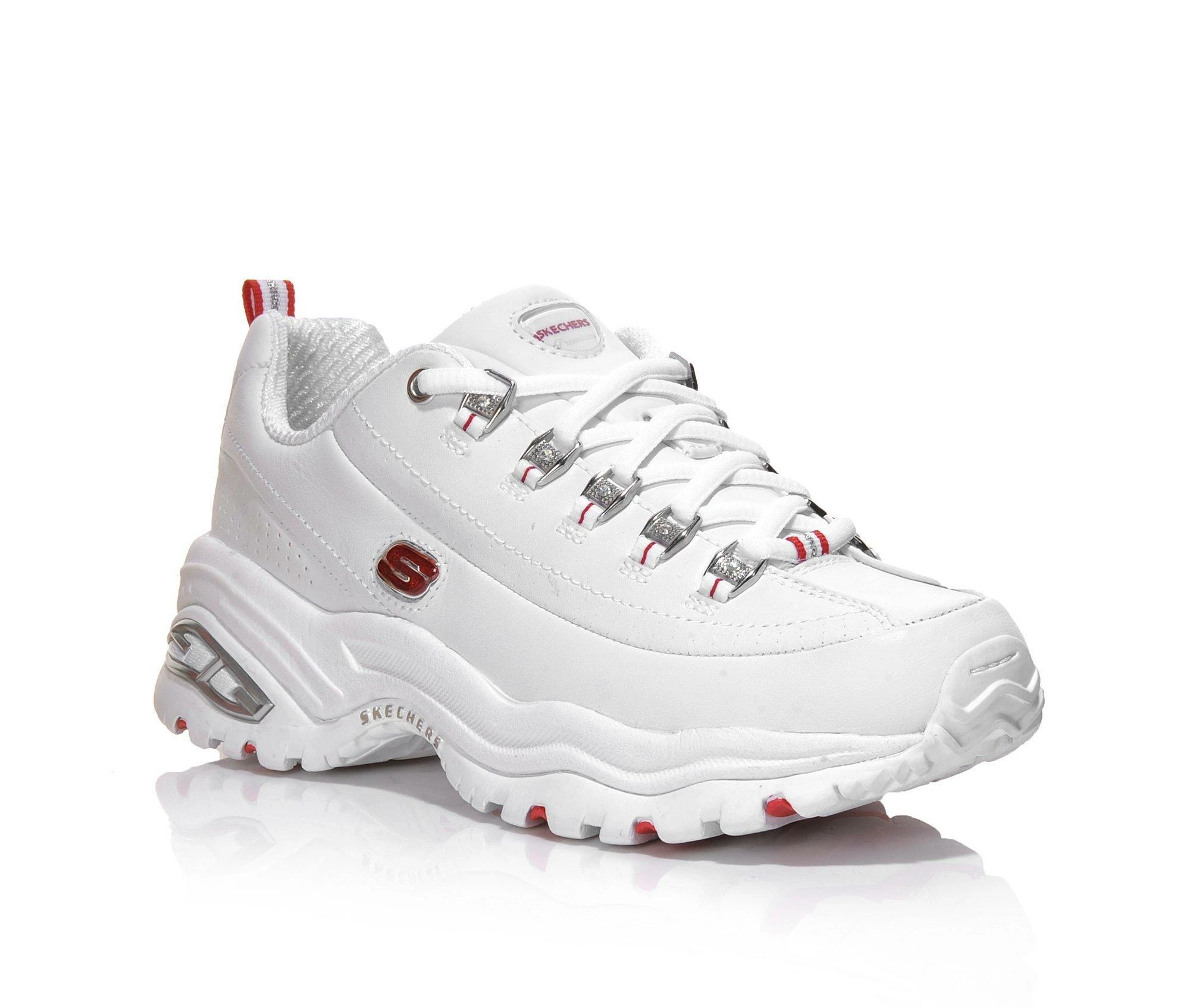 Deals ๐คฉ Women's Skechers D'Lites Tiffany 11097 ๐ Sneakers Wht/Red/Rhinest ๐ 5 Deals ๐คฉ Women's Skechers D'Lites Tiffany 11097 ๐ Sneakers Wht/Red/Rhinest ๐ - Image 3