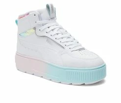 Brand new 🔥 Women's Puma Karmen Rebelle Mid Exotics 👟 Sneakers White/White ⌛ -DC Shoes - shop 2 313