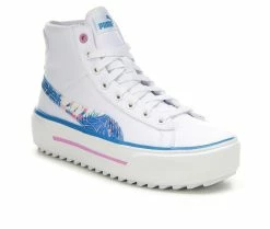 Cheapest 🎁 Women's Puma Kaia Mid Island Daze Platform 👟 Sneakers Wht/Blue/Multi 🌟 -DC Shoes - shop 2 375
