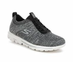 Coupon 😉 Women's Skechers Go Go Walk Classic 124467 Slip-On 👟 Sneakers Black/White 😀 -DC Shoes - shop 2 376