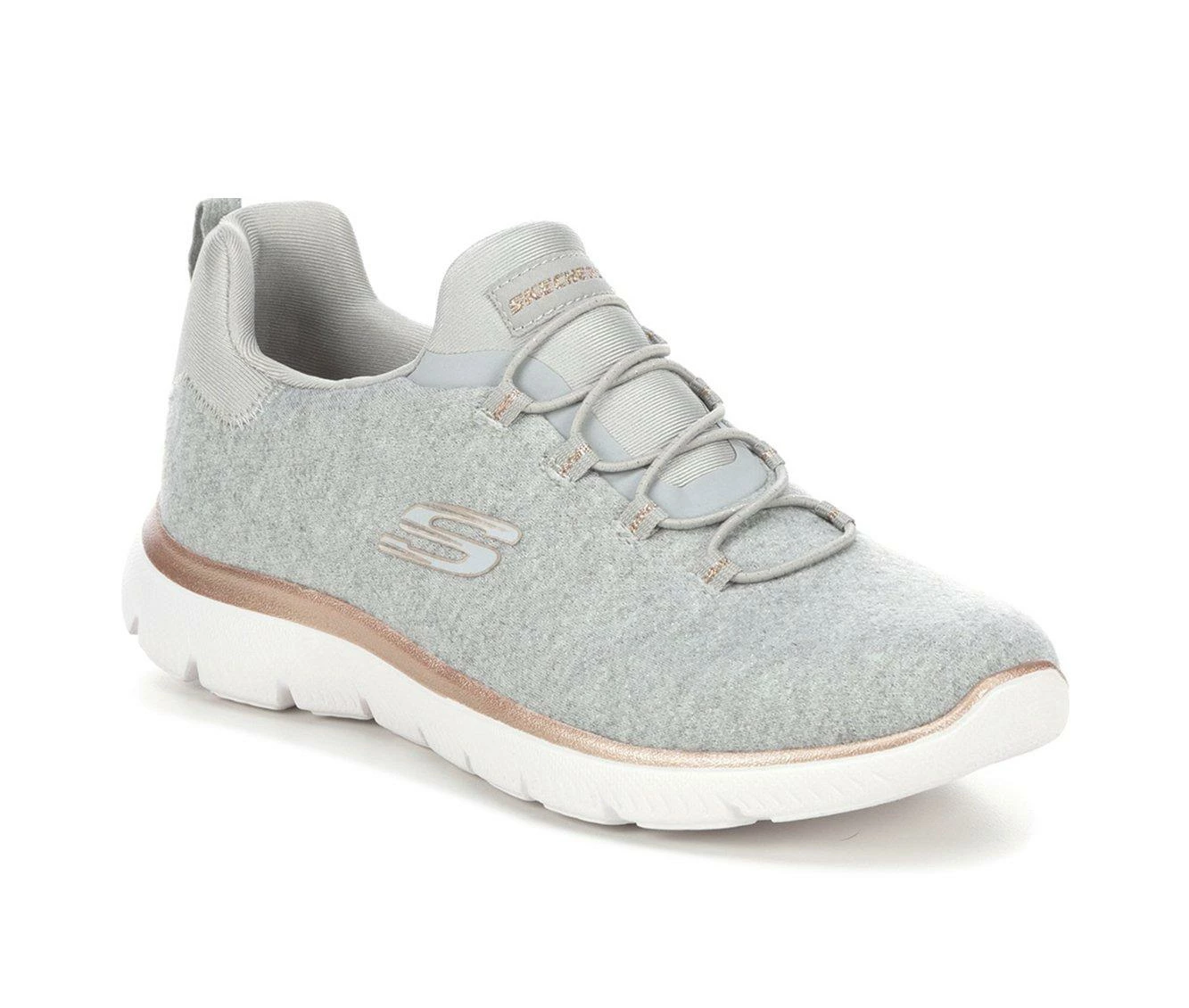Budget ๐ Women's Skechers 149528 Summits Dazzling Me Slip-On ๐ Sneakers Grey/Rose Gold ๐ 5 Budget ๐ Women's Skechers 149528 Summits Dazzling Me Slip-On ๐ Sneakers Grey/Rose Gold ๐ - Image 3
