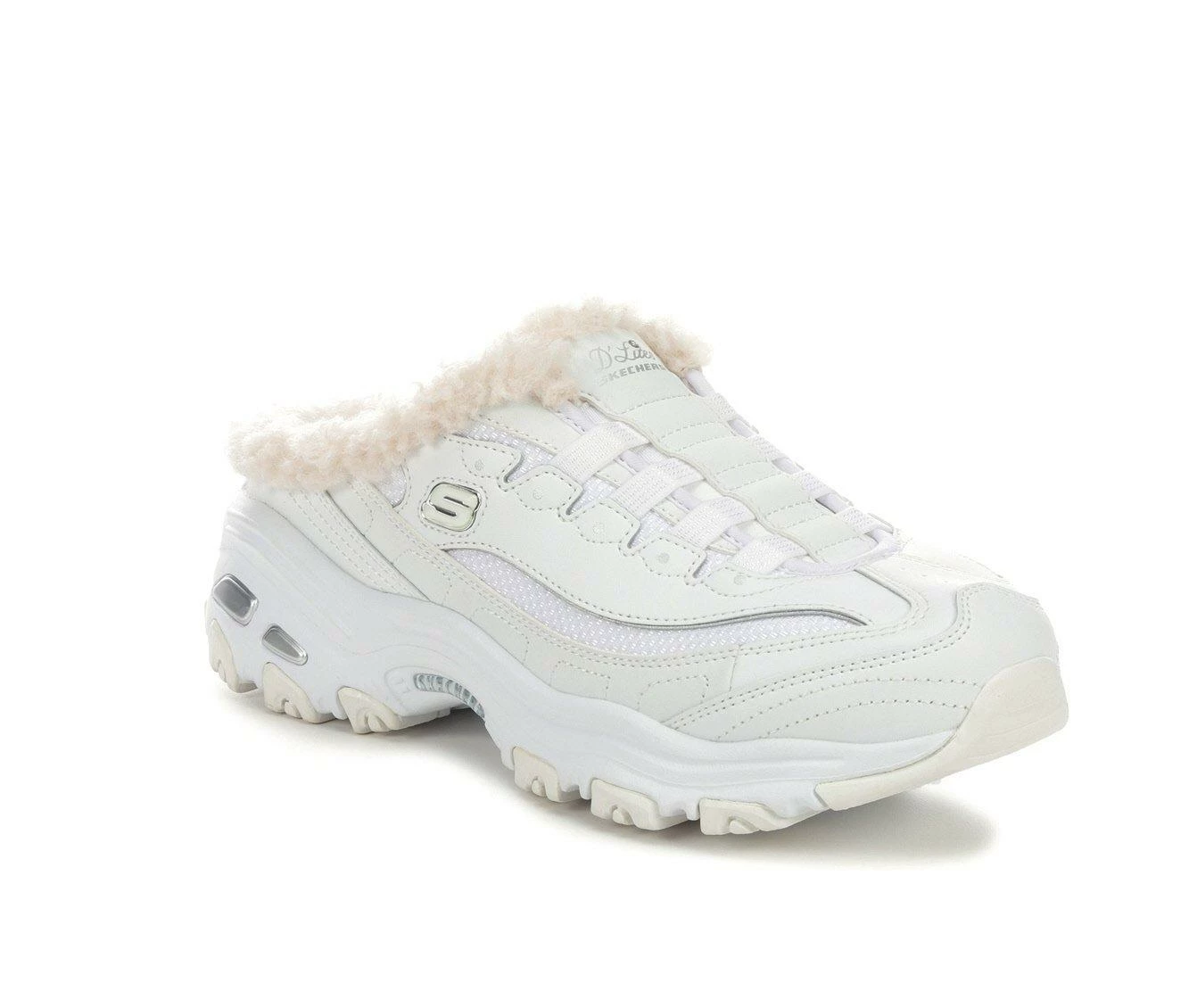 Brand new โค๏ธ Women's Skechers 149783 D'Lites Comfy Step Mule ๐ Sneakers White/Silver ๐ฅ 5 Brand new โค๏ธ Women's Skechers 149783 D'Lites Comfy Step Mule ๐ Sneakers White/Silver ๐ฅ - Image 3