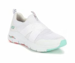 Discount 😉 Women's Skechers 149717 Arch Fit Walking 👟 Shoes White/Turq 🛒 -DC Shoes - shop 2 604