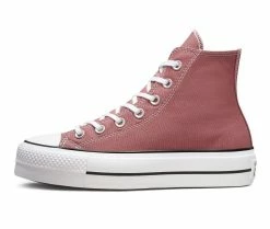 Outlet ⌛ Women's Converse Chuck Taylor Seasonal Lift Hi Sustainable Platform 👟 Sneakers Mauve/White 😉 -DC Shoes - shop 2 90