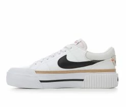Discount 🎁 Women's Nike Court Legacy Lift Platform 👟 Sneakers Wht/Blk/Brn 🤩 -DC Shoes - shop 3 1