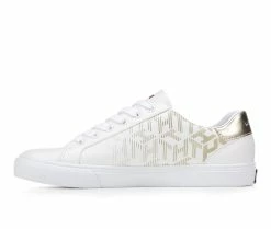 Best deal 💯 Women's Tommy Hilfiger Loura 👟 Sneakers White/Gold ✔️ -DC Shoes - shop 3 112