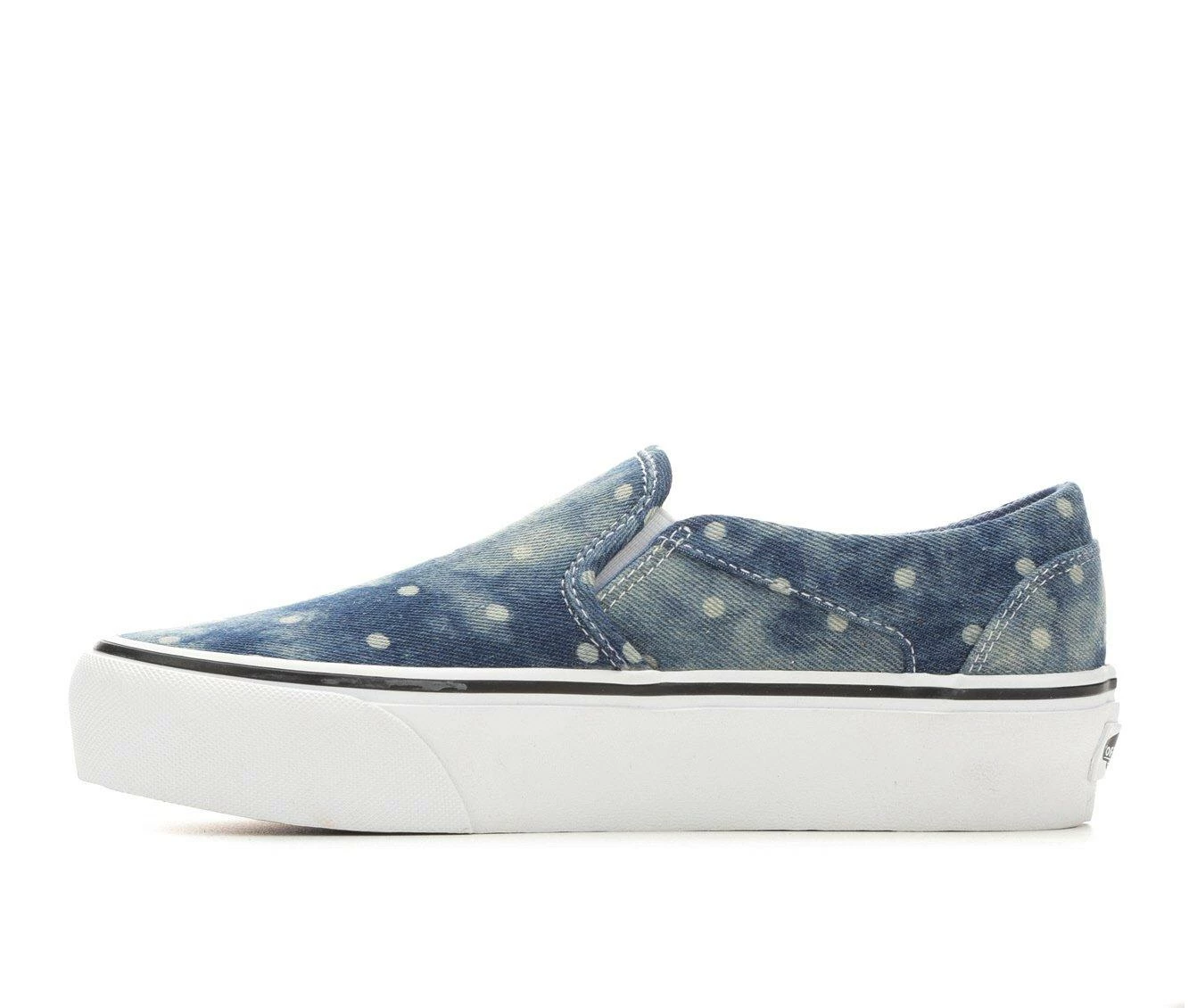 Best deal โ๏ธ Women's Vans Asher Platform Skate ๐ Shoes Denim Dots โค๏ธ 6 Best deal โ๏ธ Women's Vans Asher Platform Skate ๐ Shoes Denim Dots โค๏ธ - Image 4