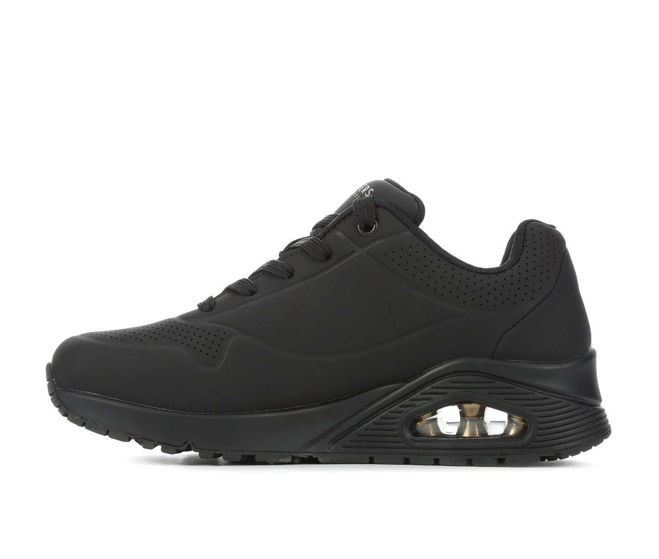 New ๐ฅฐ Women's Skechers Street Uno Stand On Air 73690 Wedge ๐ Sneakers Black Mono ๐ 6 New ๐ฅฐ Women's Skechers Street Uno Stand On Air 73690 Wedge ๐ Sneakers Black Mono ๐ - Image 4