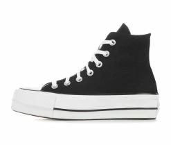 Promo 🥰 Women's Converse Chuck Taylor All Star Lift Hi High-Top Platform 👟 Sneakers Black/White 😉 -DC Shoes - shop 3 2