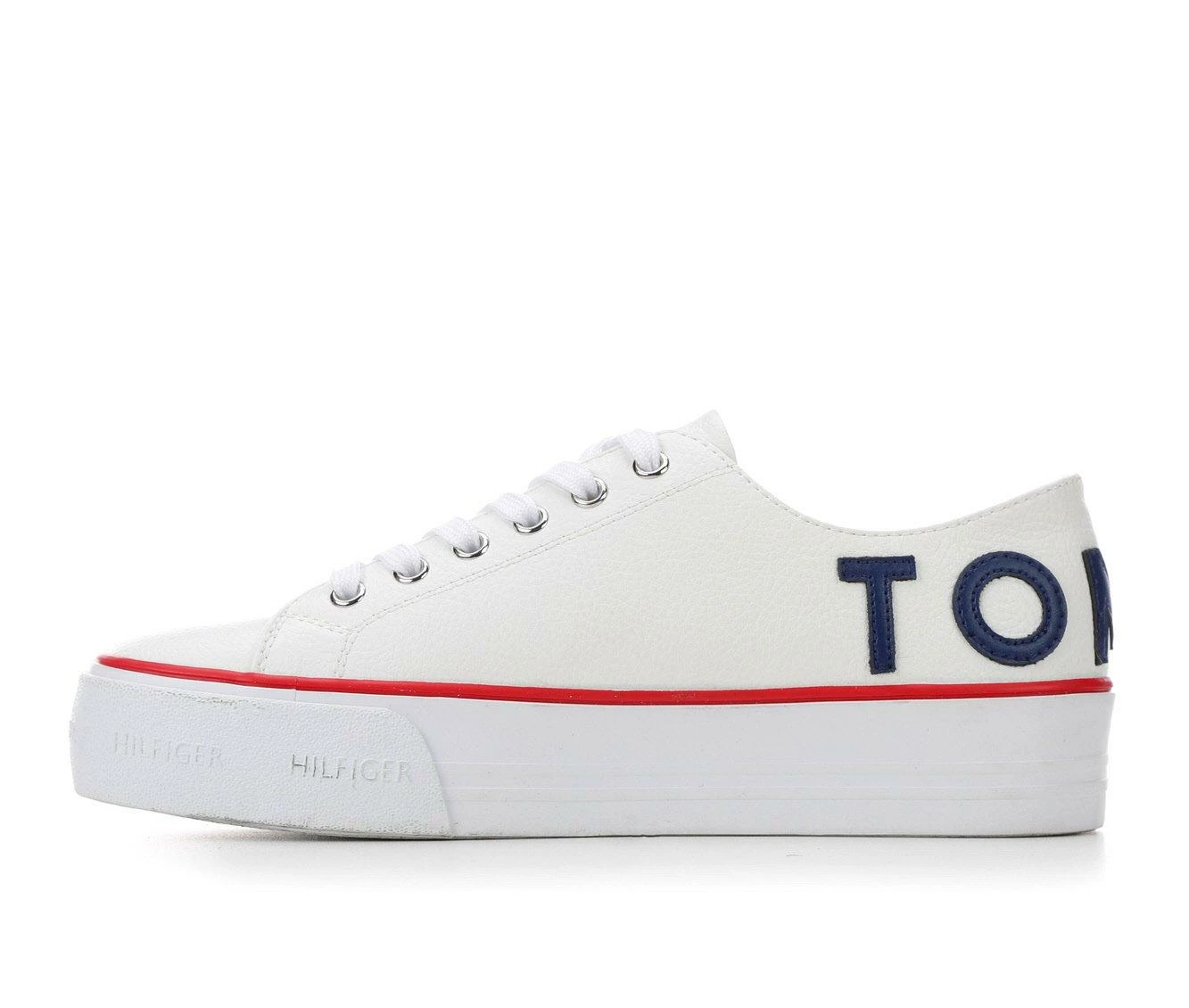 Outlet ๐ Women's Tommy Hilfiger Helien Platform ๐ Sneakers Wht/Naval Blue ๐ 6 Outlet ๐ Women's Tommy Hilfiger Helien Platform ๐ Sneakers Wht/Naval Blue ๐ - Image 4