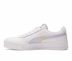 Best Sale 🤩 Women's Puma Carina L Prismatic 👟 Sneakers White/Silver 🤩 -DC Shoes - shop 3 267