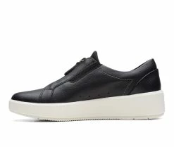 Budget 💯 Women's Clarks Layton Rae Fashion 👟 Sneakers Black Leather 😀 -DC Shoes - shop 3 320