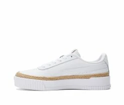 Best deal 🎉 Women's Puma Carina L Espadrille 👟 Sneakers Wht/wht/gold 👍 -DC Shoes - shop 3 336